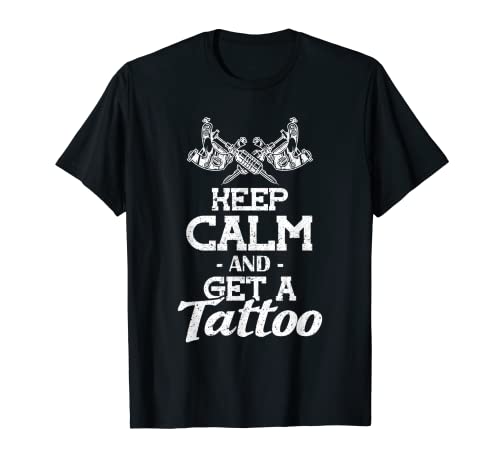 Keep Calm and get a Tattoo Bearded Inked dad Camiseta