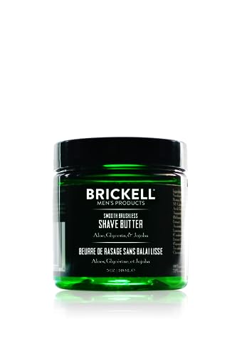 Brickell Men’s Products – Crema de Afeitar Suave Sin Brocha para Hombres - Natural y Orgánica (Sin fragancia) – 147 ml