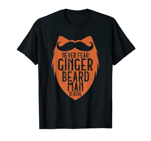Hombre Ginger Beard Man. Divertido Barba Roja No Afeitado Hombre Barbudo Regalo Camiseta