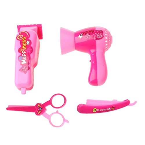 Myazs 1 juego de accesorios de corte de pelo para muñecas, regalos para niñas, herramientas de afeitar, cejas, peluquería, S salón, juego para niños, secador de pelo, tijeras afeitadora