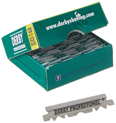 Derby E2 - Pack de 100 cuchillas para hoja de barbero
