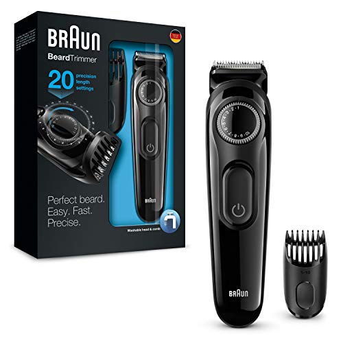 Braun BT3022 BeardTrimmer - Recortadora Barba, con Cuchillas Afiladas de Larga Duración, Color Negro