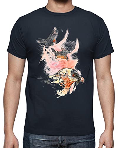 latostadora Camiseta Manga Corta Bearded Vulture Blanca Chico para Hombre - Ref. 663021-P - Azul Marino 4XL