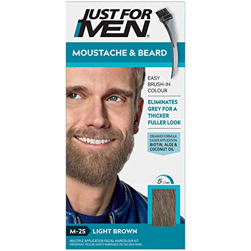 Just For Men - Tinte de barba y bigote para hombre, color bronceado (M25), 1/ paquete