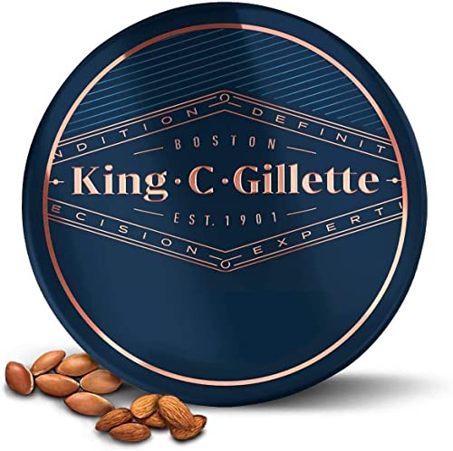 King C. Gillette Bálsamo Barba Hombre con Manteca de Cacao, Aceite de Argán y Manteca de Karité, 100 ml