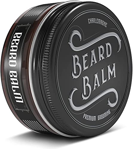 • GANADOR DEL TEST 1,1• Charlemagne Beard Balm - Bálsamo para la barba Natural - Cera barba cuidado de la barba - Crema para barba desarrollada por barberos - Pomada para la barba - balsamo barba